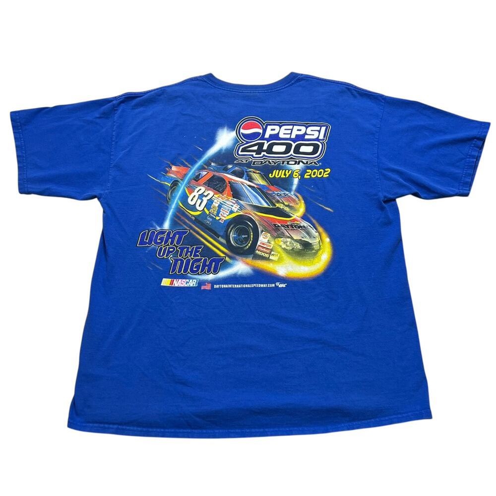 Vintage Pepsi 400 NASCAR T-Shirt Men's XL Blue Gildan Daytona Speedway‎ Y2K